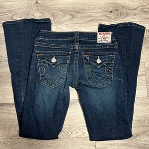 vintage y2k true religion low cut flare jeans size 27
